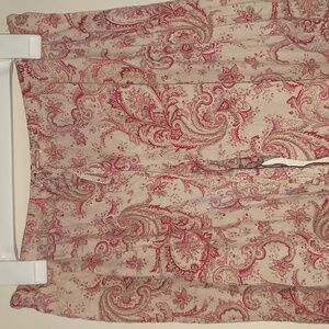 Paisley Print Pants in Red and Cream